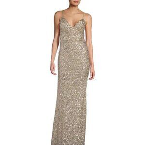 Gold Sequined Evening Grown